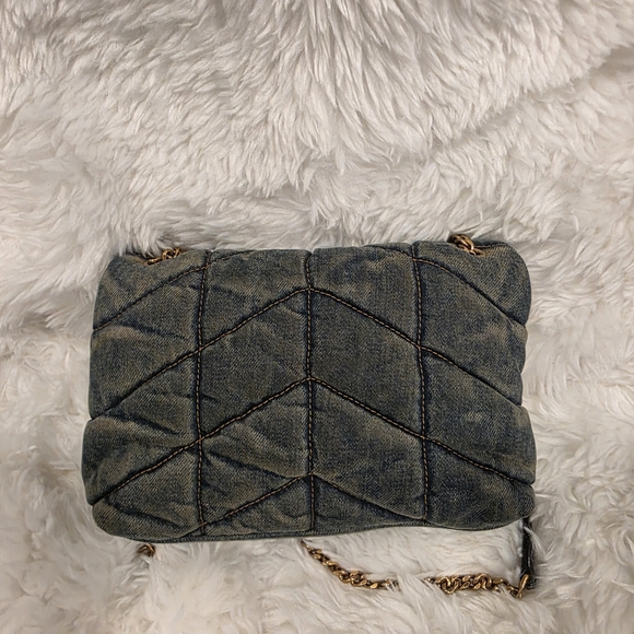 Yves Saint Laurent Quilted Denim Clutch - Picture 5 of 10